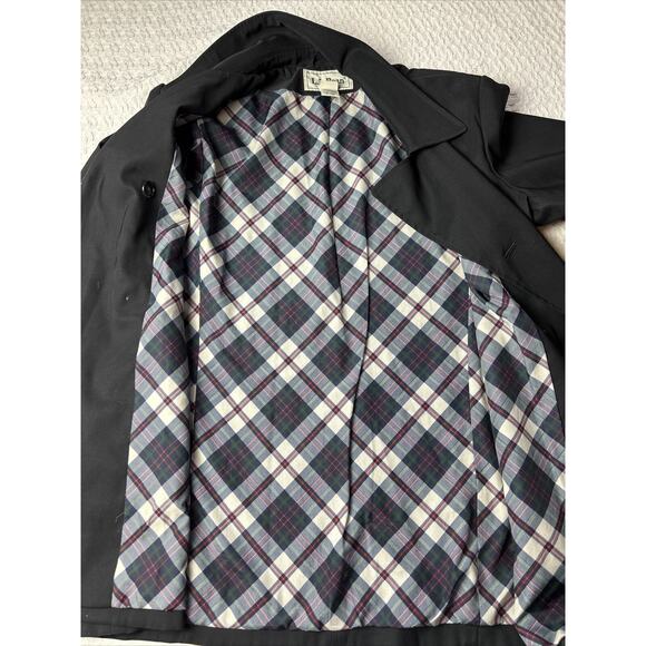 Women’s Vintage L.L. Bean Black Mid-Length Med. Lightweight/Rain Coat/No Hood - Picture 6 of 6
